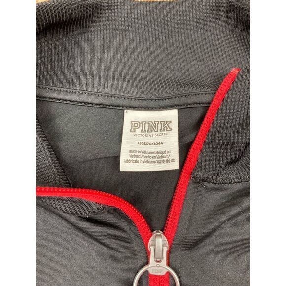 Pink Victoria’s Secret black half zip long sleeve shirt - Picture 3 of 3